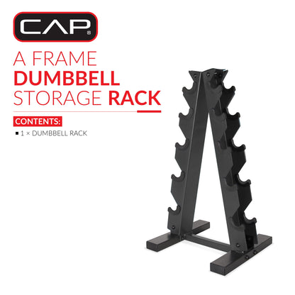Sleek Black Dumbbell Stand – Organize 5 Pairs in Style! 🏋️‍♂️💪