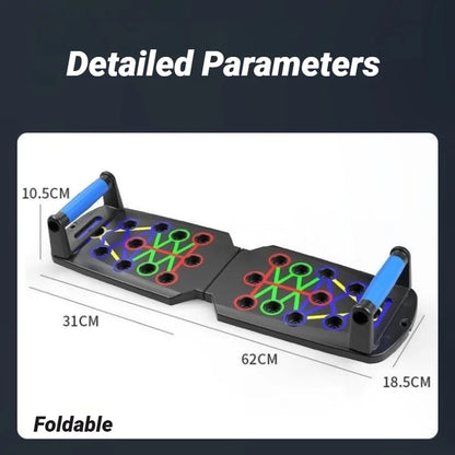 Get Fit Anywhere! 🏋️‍♂️💪 Foldable Push Up Board for Ultimate Home Workouts - Your Complete Muscle Training Companion! #FitnessGoals #HomeWorkout