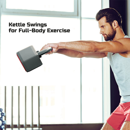 (Open Box)  Smartstack Wide Handle Adjustable Kettlebell for Home Gym Workouts, 25-40 Lbs, Black
