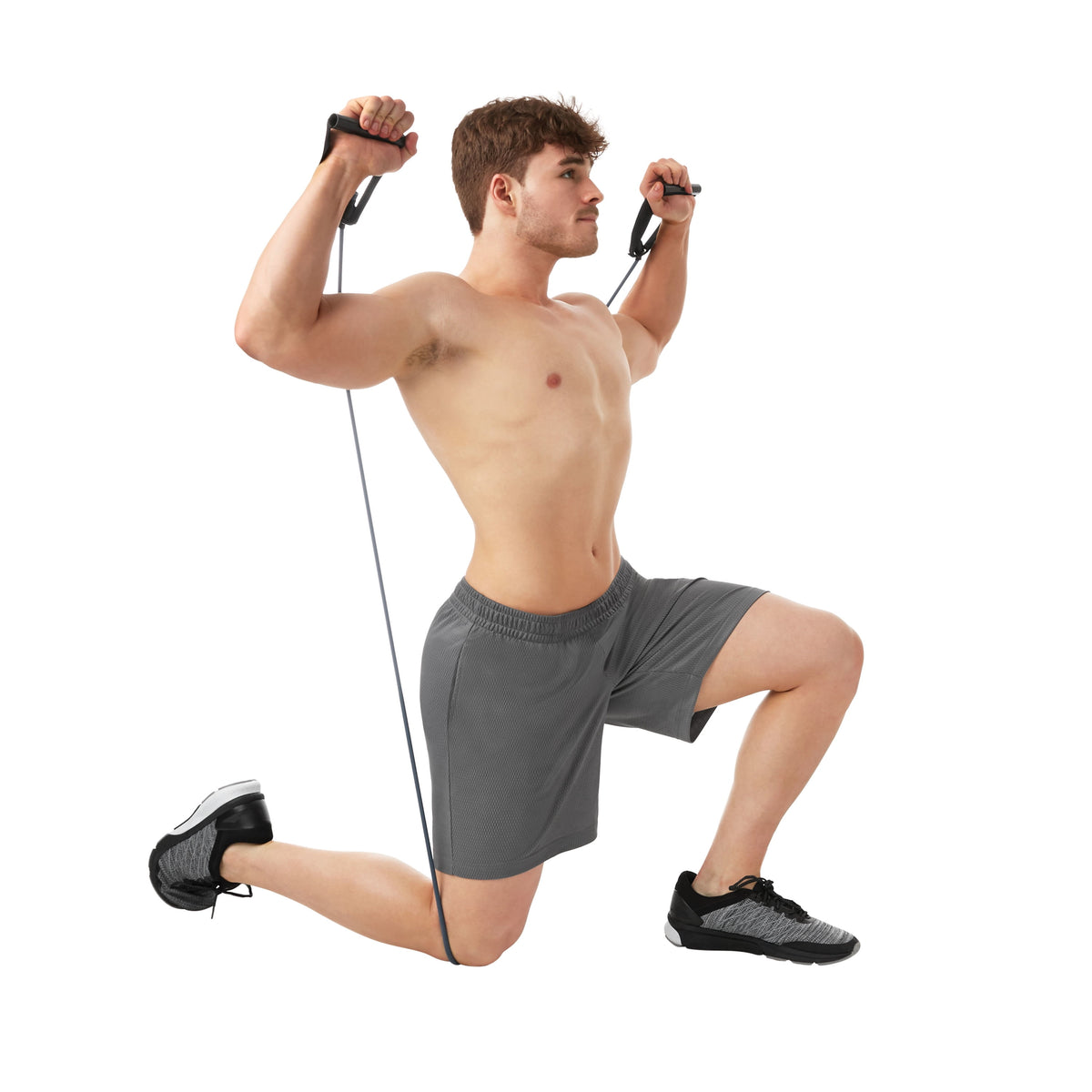 Elevate Your Home Workouts: Ultimate Fitness Kit with Resistance Tube, Ab Wheel, Jump Rope & Push-Up Bars! 💪🏋️‍♂️