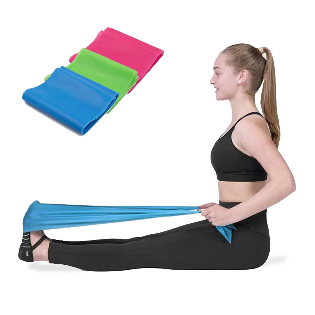 Boost Your Fitness Routine with Our Set of 3 Resistance Bands for Effective Physical Therapy Workouts! 💪🎉
