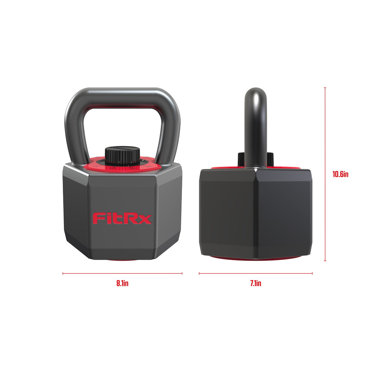 (Open Box)  Smartstack Wide Handle Adjustable Kettlebell for Home Gym Workouts, 25-40 Lbs, Black