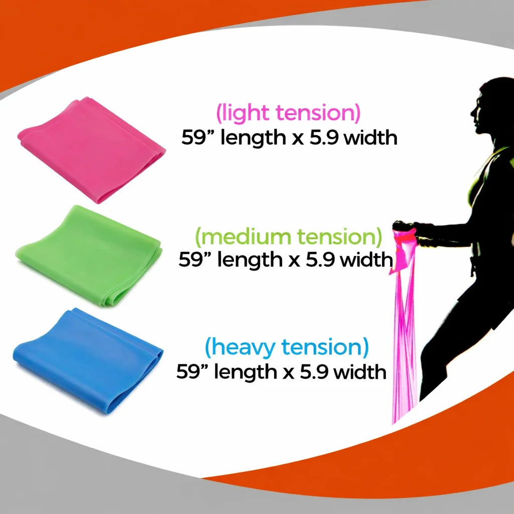 Boost Your Fitness Routine with Our Set of 3 Resistance Bands for Effective Physical Therapy Workouts! 💪🎉
