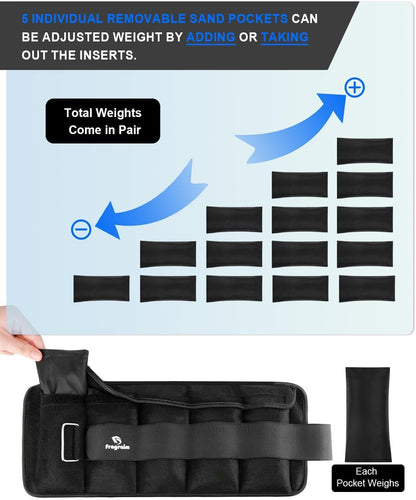 Level Up Your Workout: Adjustable Ankle Weights (1-20 LBS) Perfect for Jogging, Gymnastics, and More! 💪🏃‍♀️✨